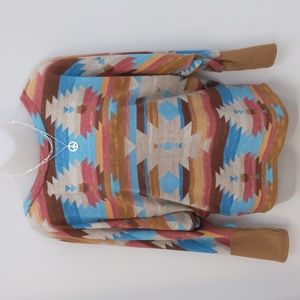 Aztec Dolman Knit Top